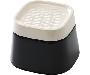 Katt - Savic Ergo Cube food bowl with rubber edge 22x22x16 cm black/white - K0350