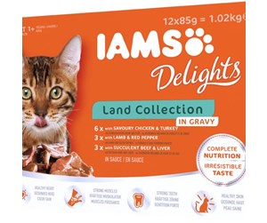 Katt - Iams Cat Adult Land collection in Gravy  12x85g - I560102