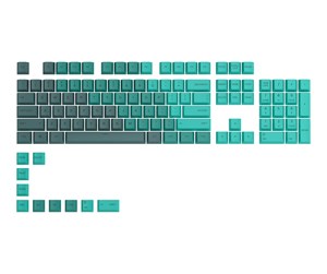 Tastatur - Glorious GPBT Keycaps - Rain Forest Green - 115 PBT keycaps - US (ANSI) - Tastehetter - Amerikansk Engelsk - Grønn - GLO-KC-GPBT-RF