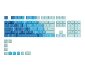 Tastatur - Glorious GPBT Keycaps - Ocean Blue - 115 PBT keycaps - US (ANSI) - Tastehetter - Amerikansk Engelsk - Blå - GLO-KC-GPBT-CO