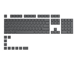 Tastatur - Glorious GPBT Keycaps - Black Ash - 115 PBT keycaps - US (ANSI) - Tastehetter - Amerikansk Engelsk - Svart - GLO-KC-GPBT-B