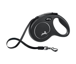 Hund - Flexi New CLASSIC M leash 5 m black - H7847S