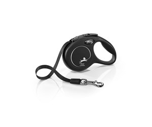 Hund - Flexi New CLASSIC XS Tape Leash 3m 12kg Black - H7845S