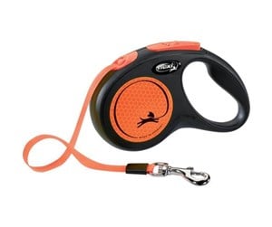 Hund - Flexi New Neon S Tape 5 m (black/neon orange) - H7831O