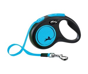 Hund - Flexi New Neon S Tape 5 m (black/neon blue) - H7831L