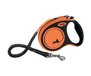 Hund - Flexi - Leash Xtreme S Tape 5M Black/Orange Max 20Kg - (600.8400) - H78017