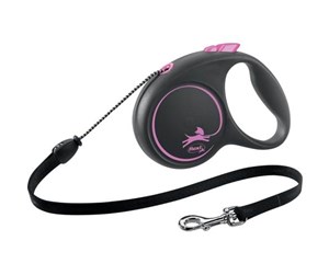 Hund - Flexi Black Design M leash 5 m 20 kg pink - H78013P