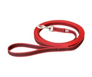 Hund - Julius-K9 C&G - Super-grip leash red/grey 20mm/10.0m with handle - H661809