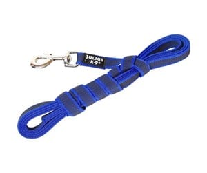 Hund - Julius-K9 C&G - Super-grip leash blue/grey 20mm/10.0m with handle - H658526