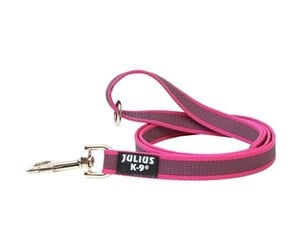 Hund - Julius-K9 C&G - Super-grip leash rosa/grey 20mm/2.0m with handle - H650186