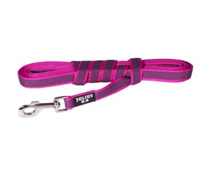 Hund - Julius-K9 C&G - Super-grip leash rosa/grey 20mm/3.0m without handle - H650131