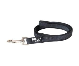 Hund - Julius-K9 Super-grip leash black/grey 14mm/1m with handle - H614577