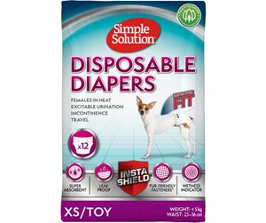 Hund - Simple Solution Disposable diapers 12 pcs. XS/TOY - H05825