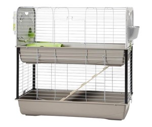 Smådyr - Savic Caesar 3 Double Knock Down Dwarf Rabbit Cage - Silver - G5226G