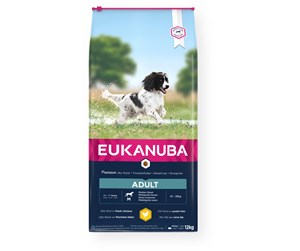 Hund - Eukanuba Adult Medium Breed Fersk Kylling 12kg - EH061200