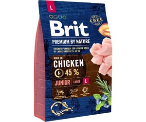 Hund - Brit Premium by Nature Junior L 3 kg - M-BRJUL3