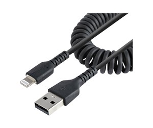 Skjermkabel - StarTech.com Coiled Apple Lightning to USB Cable for iPhone iPod iPad - 100cm - RUSB2ALT1MBC