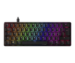 Tastatur - HyperX Alloy Origins 60 - Red - ND - Gamingtastatur - Nordisk - Svart - 4P5N4AN#UUW