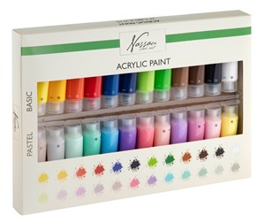 Arts & Crafts - Tilbehør - Nassau Paint set acrylic 24 x 22 ml - AR0737/GE