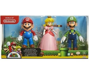 Lekesett - Jakks Super Mario 4 Inch Mushroom Kingdom Figure Set - 64511-4L