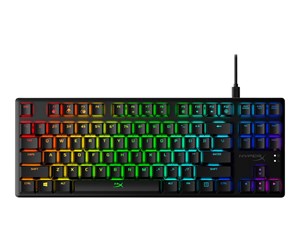 Tastatur - HyperX Alloy Origins Core - Red - Nordic - Gamingtastatur - Uten numpad - Nordisk - Svart - 4P5P3AN#UUW