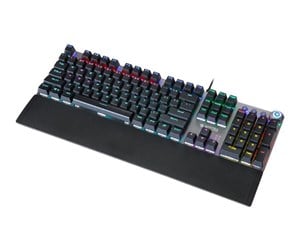 Tastatur - iBOX AURORA K-3 - keyboard - QWERTY - black silver (US International Layout) - Tastatur - Sølv - IKGMK3