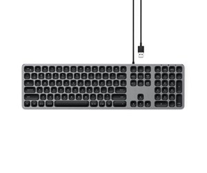 Tastatur - Satechi Aluminum Wired USB - Tastatur - Amerikansk Engelsk - Grå - ST-AMWKM