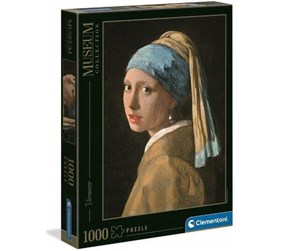 Puslespill - Clementoni 1000 pcs. Museum Collection Girl With Pearl Earring - 39614