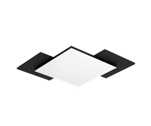 Lamper - EGLO TAMURIA ceiling lamp 435x435 mm black/brown - 99656