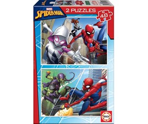 Puslespill - Educa Puslespill Spider-Man 2x48 3D Puslespill - 80-18099