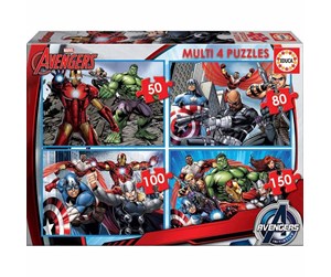 Puslespill - Educa Multi 4 Avengers 50-80-100-150 - 80-16331