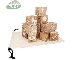 Babyleker - NORDIC PLAY Nature Wooden blocks in beech 16 pcs. Nature - 805-785