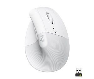 Mus - Logitech Lift Right Vertical - White - Ergonomisk mus - Optisk - 6 - Hvit - 910-006475