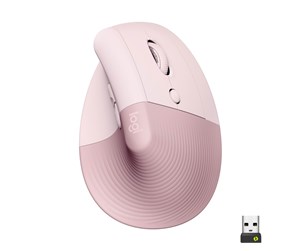 Mus - Logitech Lift Right Vertical - Rose - Ergonomisk mus - Optisk - 6 - Rød - 910-006478