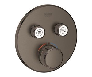 Dusj- og monteringstilbehør - Grohe Grohtherm SmartControl Thermostat for installation with two valves, brushed hard graphite - 29119AL0