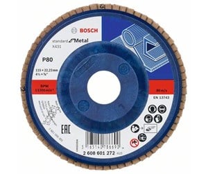 Vinkelsliper - Bosch Flap Disc for Metal 115 mm K80 - 2608601272