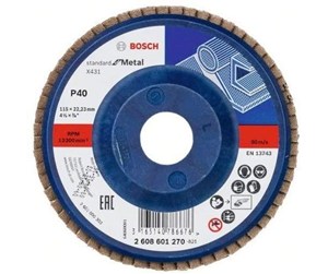 Vinkelsliper - Bosch Flap Disc 115 mm K40 - 2608601270