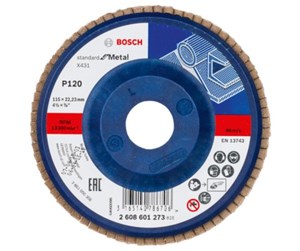 Vinkelsliper - Bosch Flap Disc for Metal 115 mm K120 - 2608601273