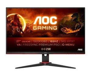 Skjerm - 27" AOC 27G2SAE - 1920x1080 - 165Hz - VA - 27G2SAE/BK