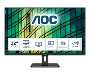 Skjerm - 32" AOC U32E2N - 3840x2160 - VA - Speakers - U32E2N