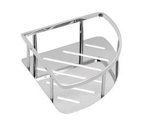 Baderomstilbehør - Pressalit corner shelf polished stainless steel - Q10420