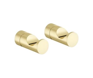 Baderomstilbehør - Damixa Towel hook (2 pcs) polished brass - 483067700