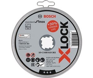 Vinkelsliper - Bosch Cutting disc X-LOCK 125 x 1.6 mm 10 pcs. - 2608619364