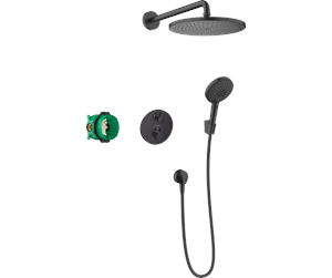 Dusj- og monteringstilbehør - Hansgrohe Croma 280 shower system 1jet with Ecostat S matte black - 27961670