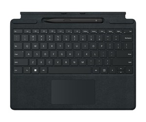 Tastatur - Microsoft Surface Pro Signature Keyboard - keyboard - with touchpad accelerometer Surface Slim Pen 2 storage and charging tray - Tastatur - Nordisk - Svart - 8X8-00009