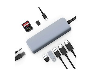 Dokkingstasjon - Hyper Drive VIPER 10-in-2 USB-C Hub - HD392-GRAY