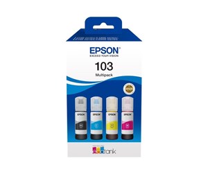 Printertilbehør blekk/toner - Epson 103 / C13T00S64A 4-Pack (Black / Yellow / Cyan / Magenta) Ink - Blekkrefill Blå - C13T00S64A