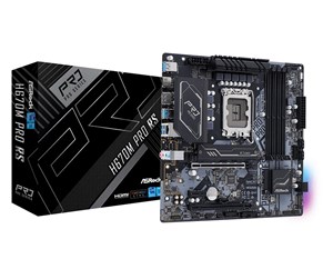 Hovedkort - ASRock H670M Pro RS Hovedkort - Intel H670 - Intel LGA1700 socket - DDR4 RAM - Micro-ATX - 90-MXBHK0-A0UAYZ