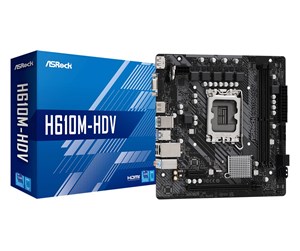 Hovedkort - ASRock H610M-HDV Hovedkort - Intel H610 - Intel LGA1700 socket - DDR4 RAM - Micro-ATX - 90-MXBHS0-A0UAYZ