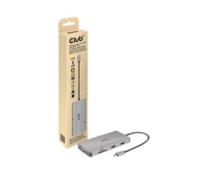 Dokkingstasjon - Club 3D USB Gen1 Type-C 9-in-1 hub - docking station - USB-C - VGA HDMI - GigE - CSV-1594